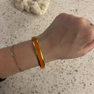 New Frey Wille Mademoiselle, Monochrome Bangle - Tangerine, 24kt yellow gold